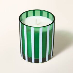 Kate  Spade New York X Target collaboration Green Striped Glass Mini Jar Candle